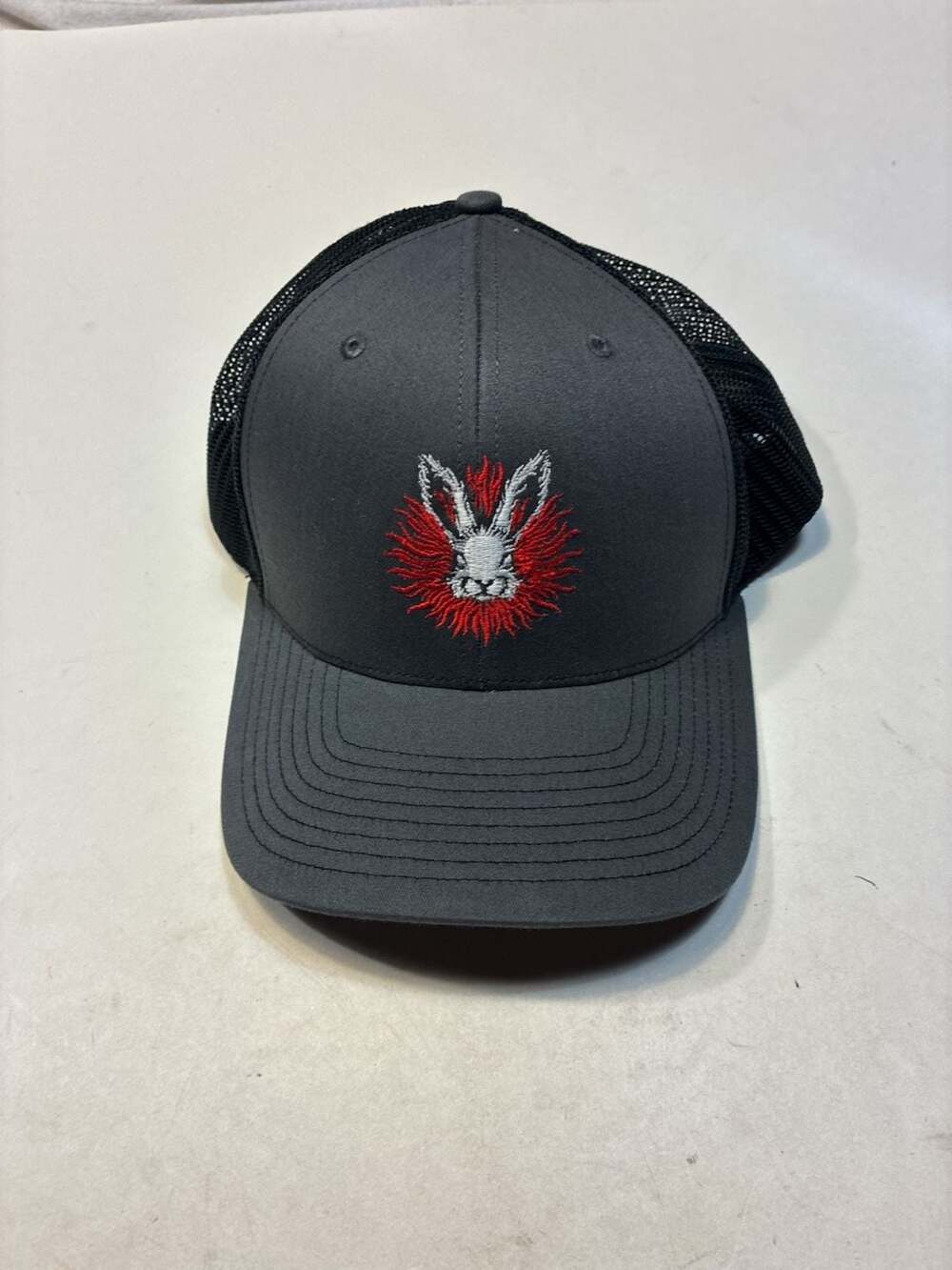 Richardson 112 Trucker Hat with Embroidered Rabbit Graphic